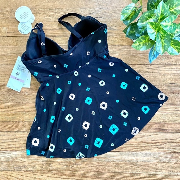 Contours by Coco Reef Diamond Print Wrap Tankini Swim Top – Size 8 Bra Sized 32C - Picture 10 of 12